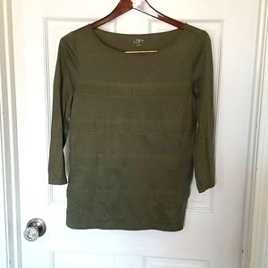 Long Sleeve Olive Green Shirt